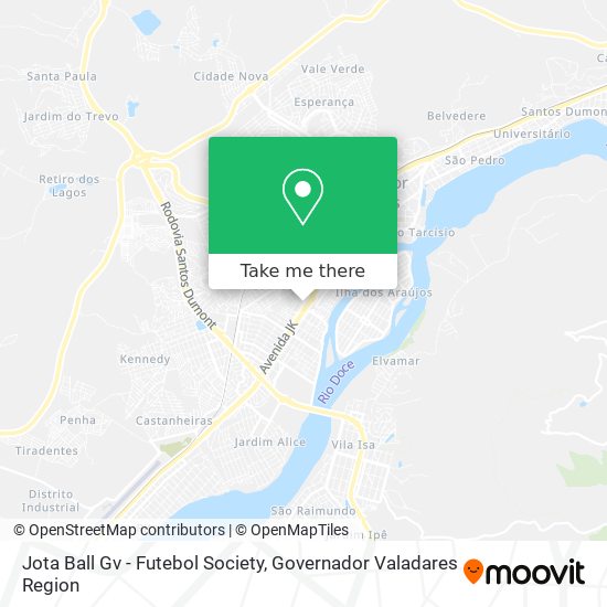 Jota Ball Gv - Futebol Society map