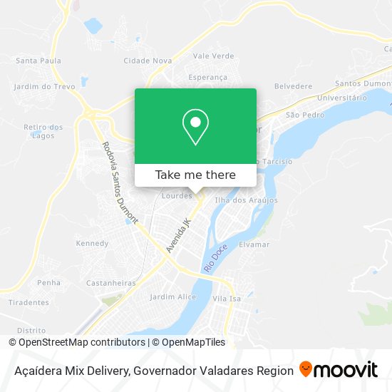 Açaídera Mix Delivery map