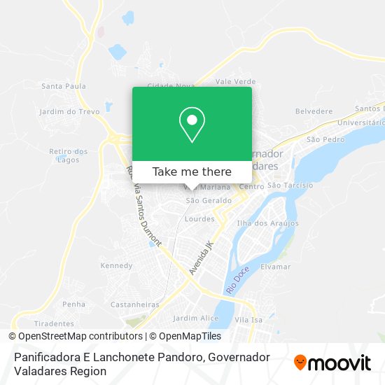 Panificadora E Lanchonete Pandoro map