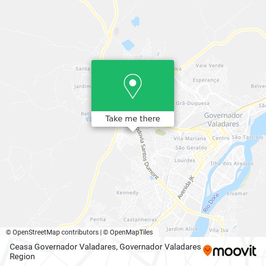 Mapa Ceasa Governador Valadares