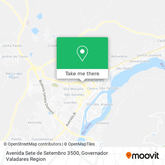 Mapa Avenida Sete de Setembro 3500