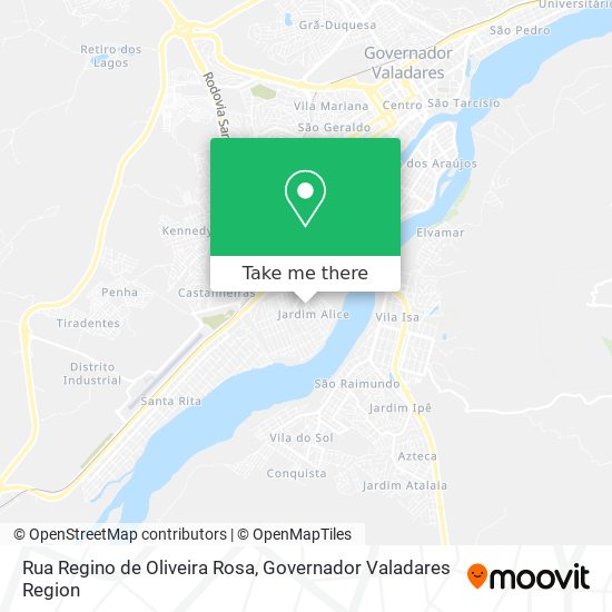Mapa Rua Regino de Oliveira Rosa