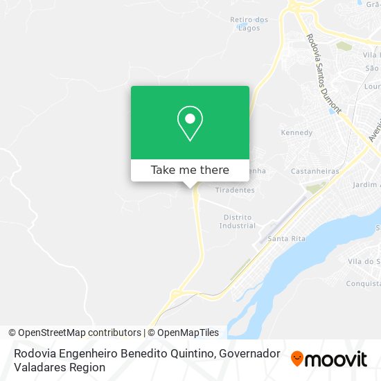 Rodovia Engenheiro Benedito Quintino map