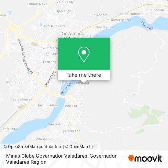 Minas Clube Governador Valadares map