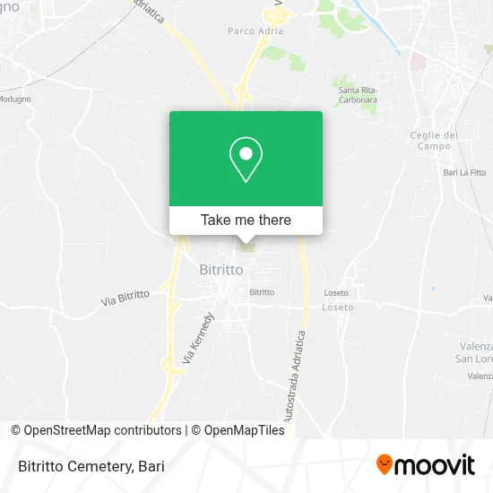 Bitritto Cemetery map