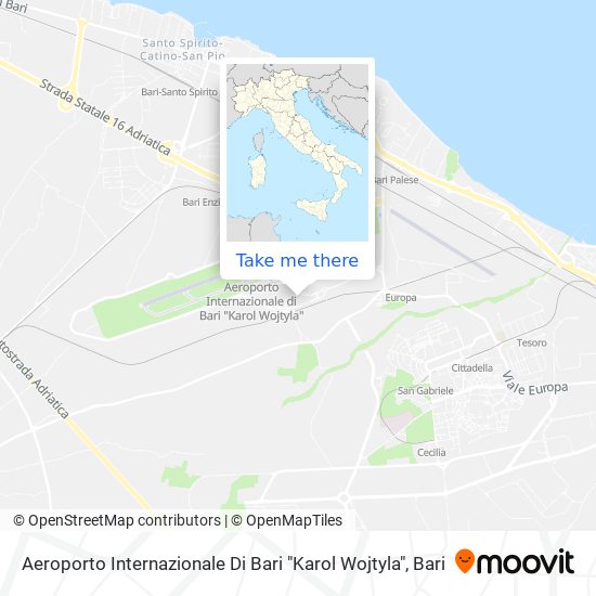 Aeroporto Internazionale Di Bari "Karol Wojtyla" map