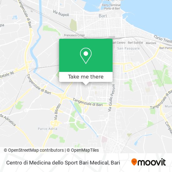 Centro di Medicina dello Sport Bari Medical map