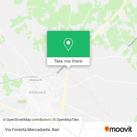 Via Foresta Mercadante map