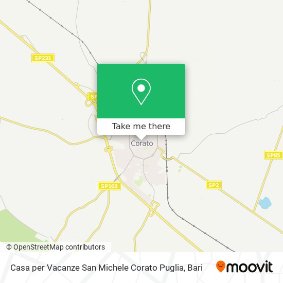 Casa per Vacanze San Michele Corato Puglia map