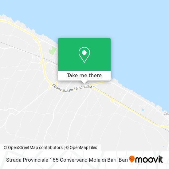 Strada Provinciale 165 Conversano Mola di Bari map