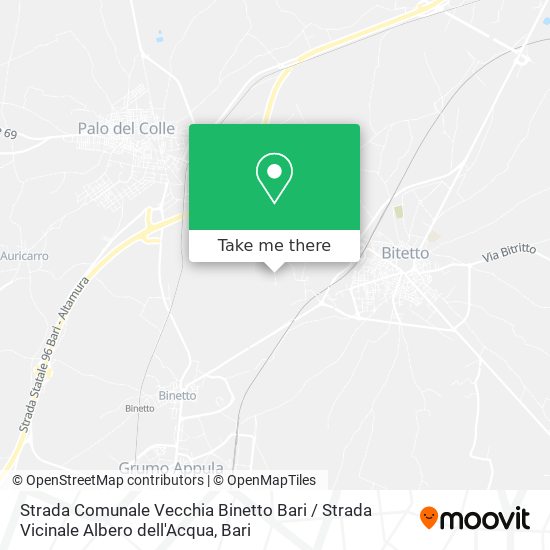 Strada Comunale Vecchia Binetto Bari / Strada Vicinale Albero dell'Acqua map