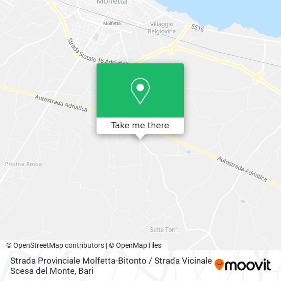 Strada Provinciale Molfetta-Bitonto / Strada Vicinale Scesa del Monte map