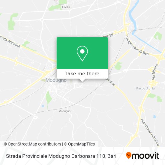 Strada Provinciale Modugno   Carbonara  110 map
