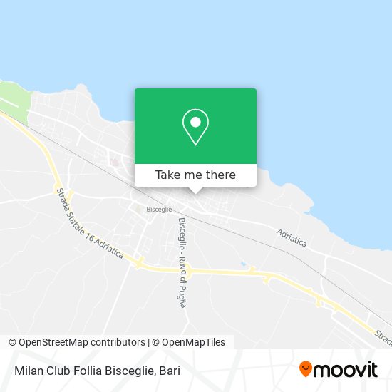 Milan Club Follia Bisceglie map