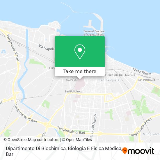 Dipartimento Di Biochimica, Biologia E Fisica Medica map