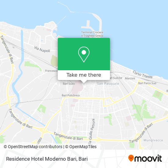 Residence Hotel Moderno Bari map