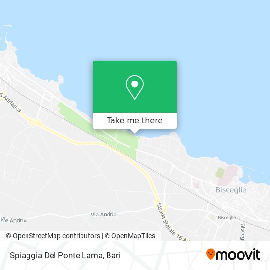 Spiaggia Del Ponte Lama map