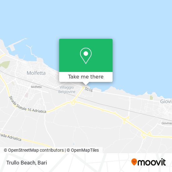 Trullo Beach map