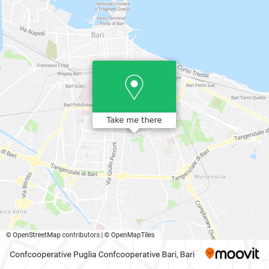 Confcooperative Puglia Confcooperative Bari map