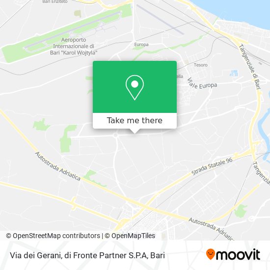 Via dei Gerani, di Fronte Partner S.P.A map