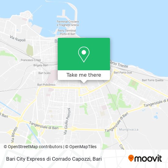 Bari City Express di Corrado Capozzi map