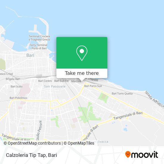 Calzoleria Tip Tap map