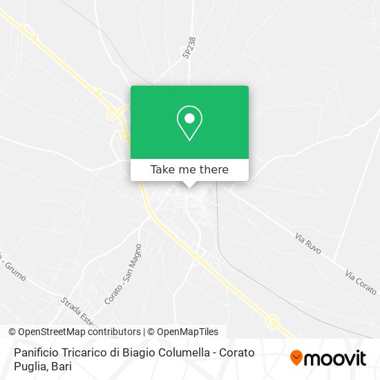 Panificio Tricarico di Biagio Columella - Corato Puglia map