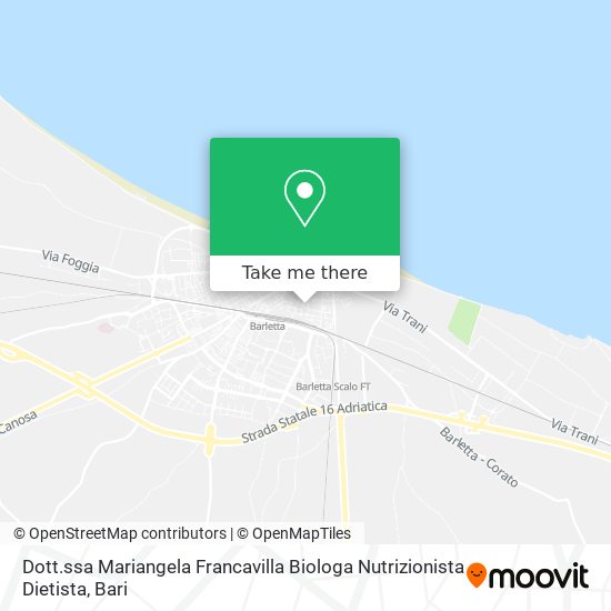 Dott.ssa Mariangela Francavilla Biologa Nutrizionista Dietista map