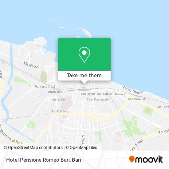 Hotel Pensione Romeo Bari map