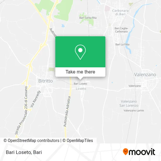 Bari Loseto map