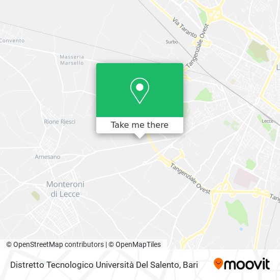 Distretto Tecnologico Università Del Salento map