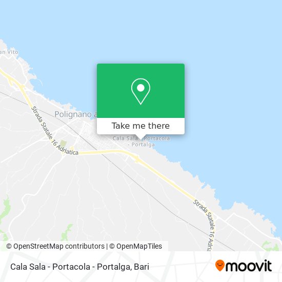Cala Sala - Portacola - Portalga map