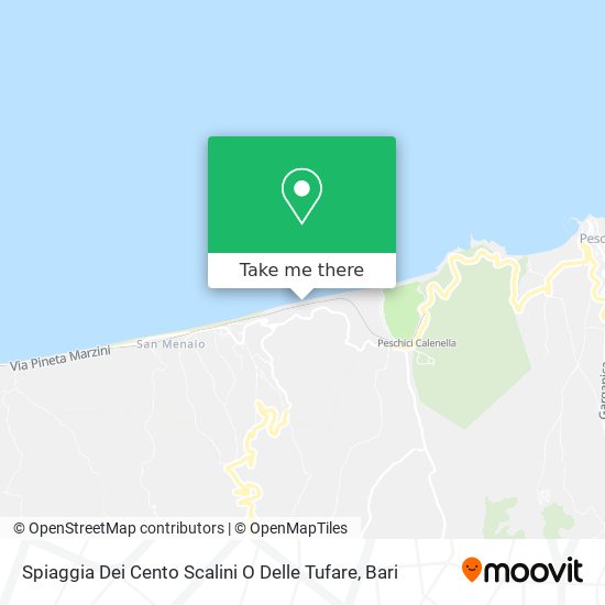 Spiaggia Dei Cento Scalini O Delle Tufare map