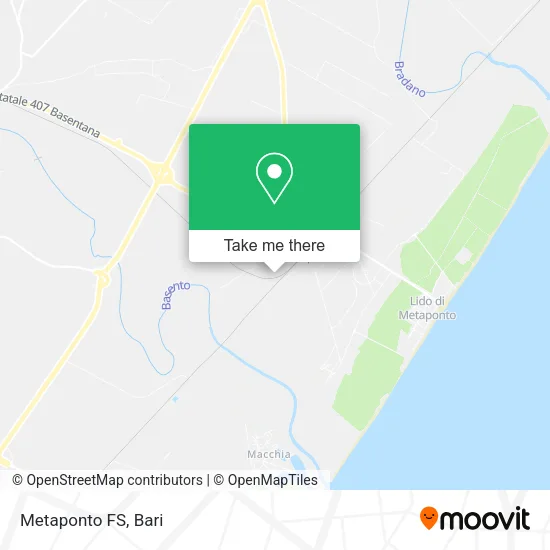 Metaponto Station map