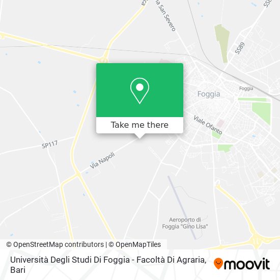 Università Degli Studi Di Foggia - Facoltà Di Agraria map