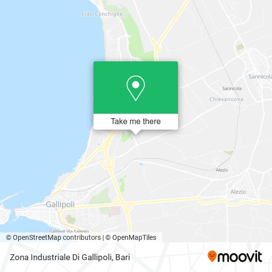 Zona Industriale Di Gallipoli map