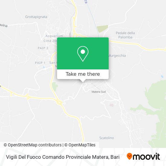 Vigili Del Fuoco Comando Provinciale Matera map