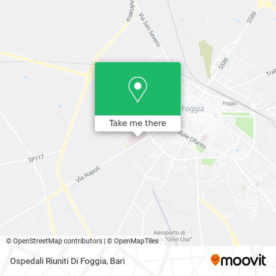Ospedali Riuniti Di Foggia map