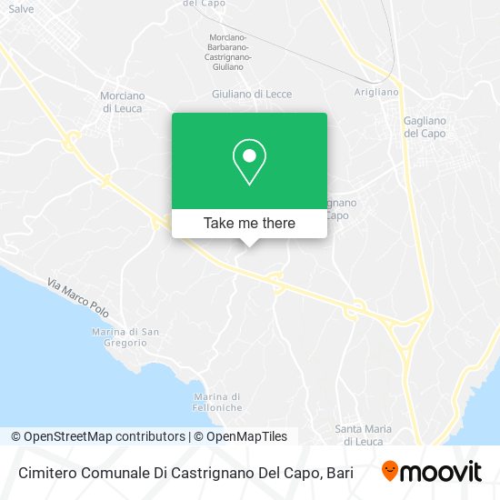 Cimitero Comunale Di Castrignano Del Capo map