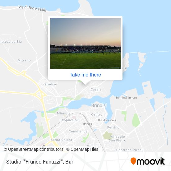 Stadio ""Franco Fanuzzi"" map