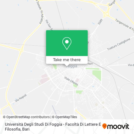 Università Degli Studi Di Foggia - Facoltà Di Lettere E Filosofia map