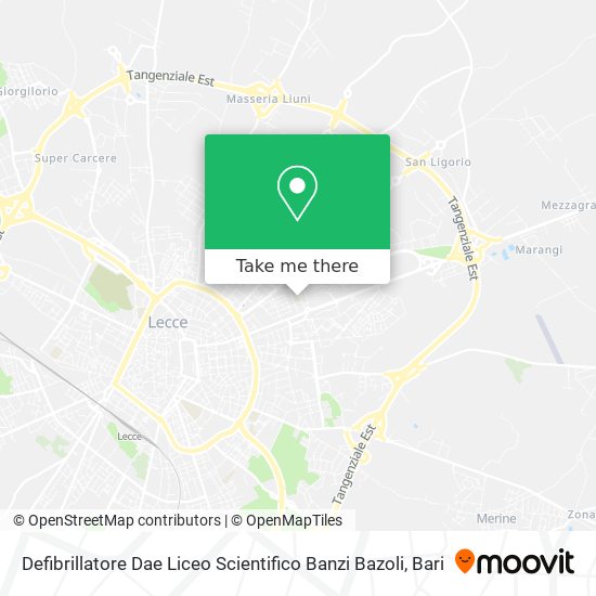 Defibrillatore Dae Liceo Scientifico Banzi Bazoli map