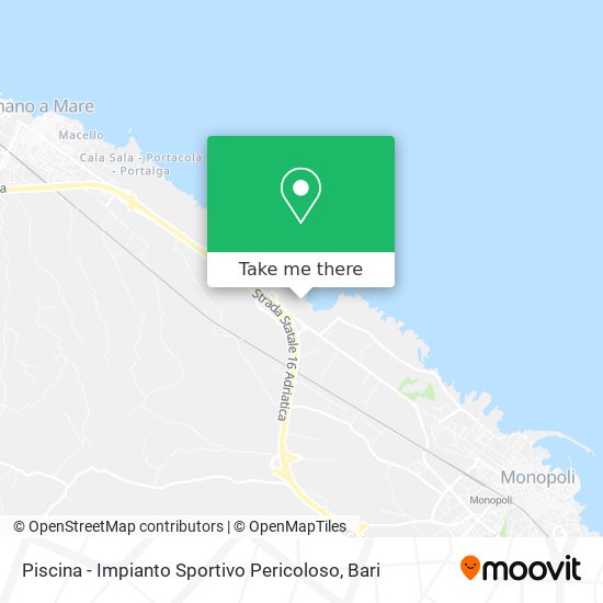 Piscina - Impianto Sportivo Pericoloso map