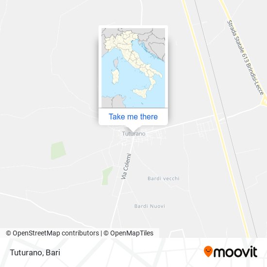 Tuturano map