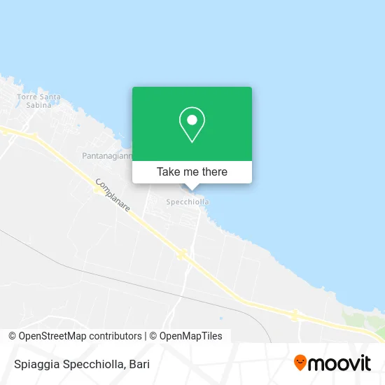 Specchiolla Beach map