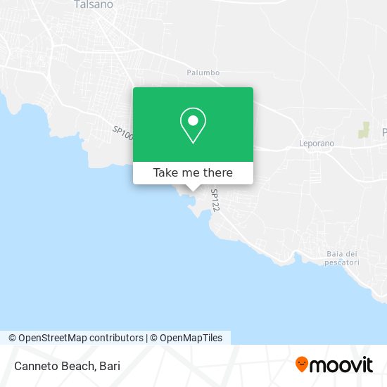 Canneto Beach map