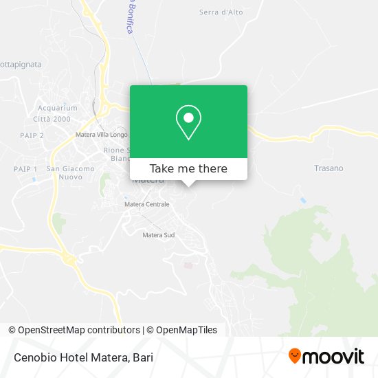 Cenobio Hotel Matera map