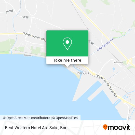 Best Western Hotel Ara Solis map