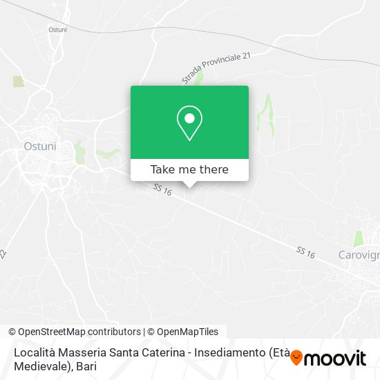 Località Masseria Santa Caterina - Insediamento (Età Medievale) map