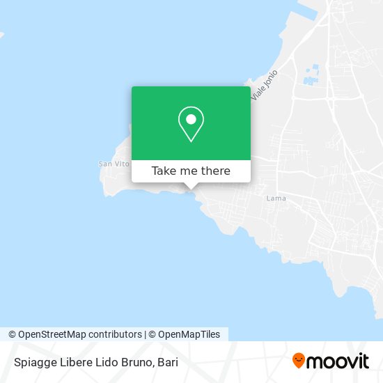 Spiagge Libere Lido Bruno map